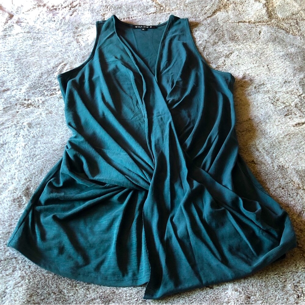William B twist front teal top Size S